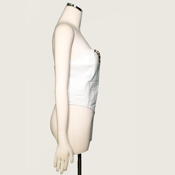 Ardens Pleather Jeweled Bustier - Picture 6 of 9